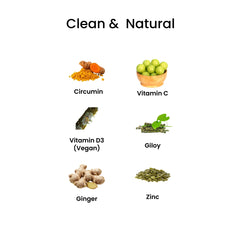 Ingredients: Amla, Giloy, Curcumin, Zinc – Vithub Immunity Booster Gummies